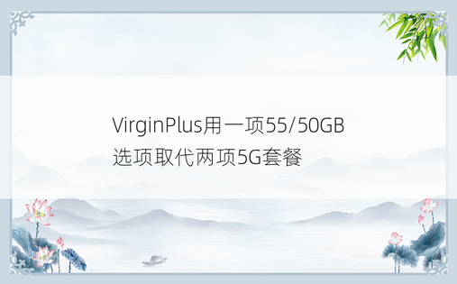 VirginPlus用一项55/50GB选项取代两项5G套餐