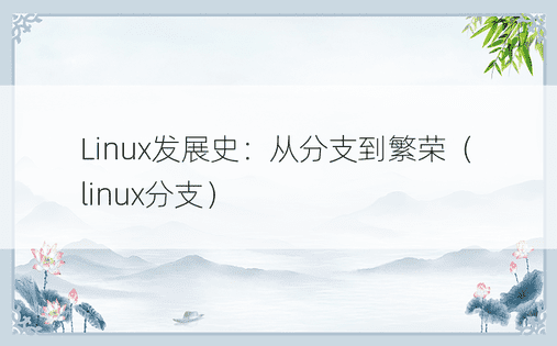 Linux发展史：从分支到繁荣（linux分支）