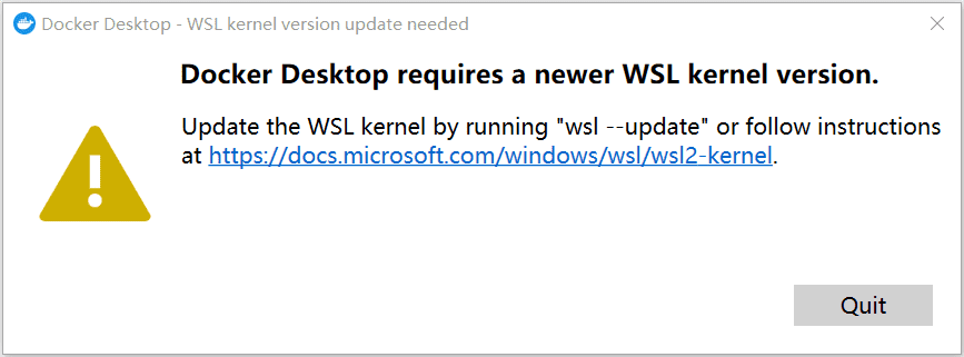 在Windows 10上安装Docker Desktop