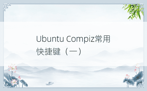 Ubuntu Compiz常用快捷键（一） 