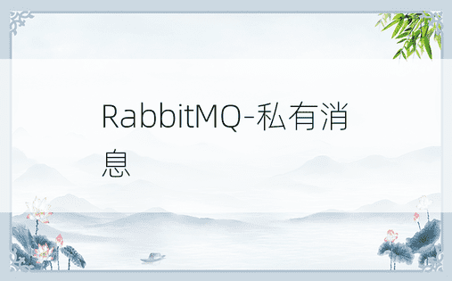 RabbitMQ-私有消息