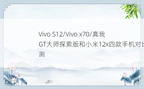 Vivo S12/Vivo x70/真我GT大师探索版和小米12x四款手机对比评测