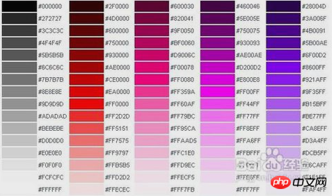 HTML font标签的color属性是什么？fontcolor的用法介绍（附颜色代码表）