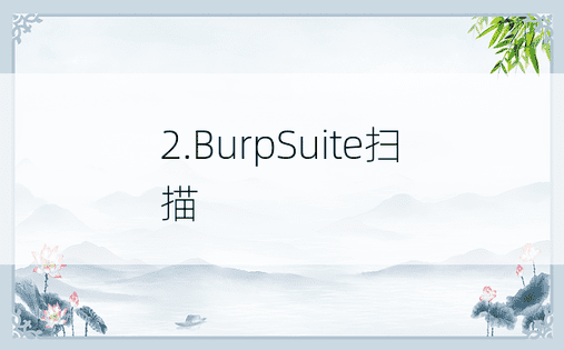 2.BurpSuite扫描
