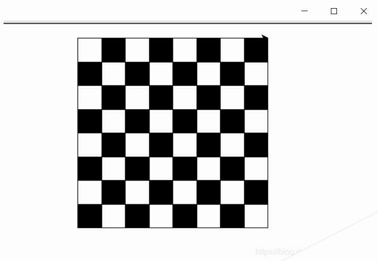 python使用turtle绘制国际象棋棋盘