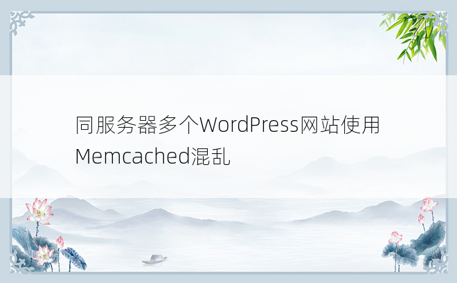 同服务器多个WordPress网站使用 Memcached混乱