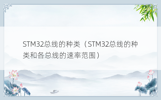 STM32总线的种类（STM32总线的种类和各总线的速率范围）