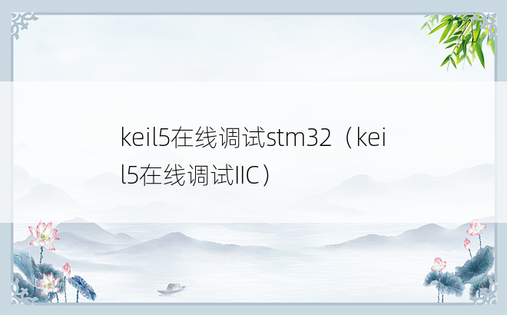 keil5在线调试stm32（keil5在线调试IIC）