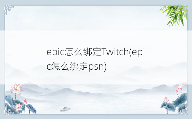 epic怎么绑定Twitch(epic怎么绑定psn)