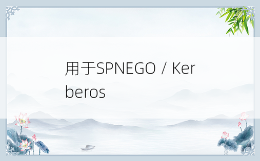 用于SPNEGO / Kerberos